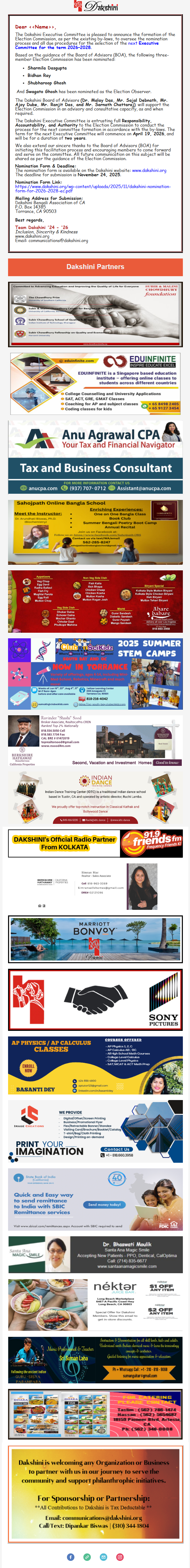 Reminder: Start of Next Executive Committee 2026–2028 Formation Process